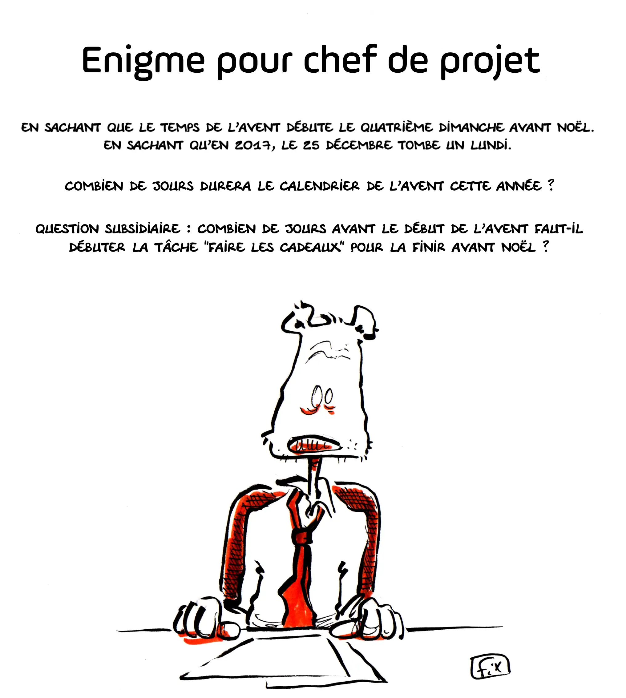 caricature Oeil de fix chef de projet