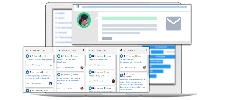 Flat design diagramme de gantt collaboratif