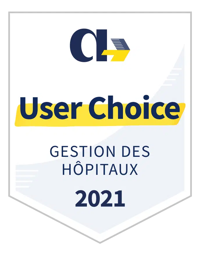 Badge Appvizer Gestion des hopitaux 2021